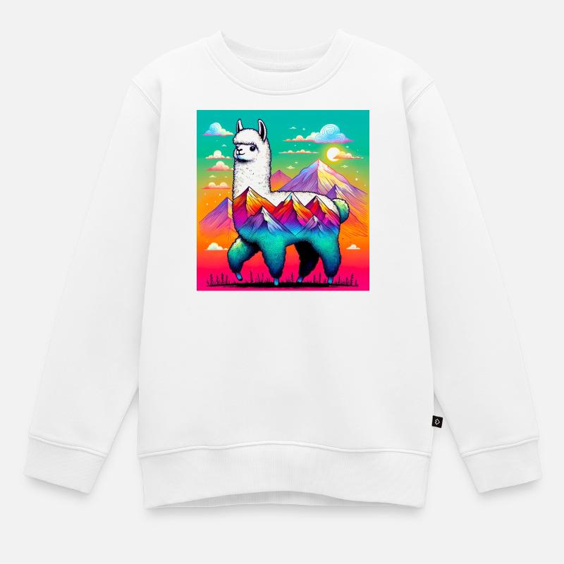 Alpaka - Kinder Premium Organic Sweatshirt - Weiß