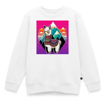 Alpaka - Kinder Premium Organic Sweatshirt - Weiß - Vorne - AI Model Kid Male (0cm)