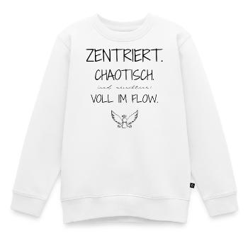 Design affirmatif – l’ironie rencontre la vie quotidienne - Sweat Premium enfant bio - blanc - Devant - AI Model Kid Male (0cm)
