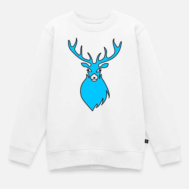 Hirsch - Kinder Premium Organic Sweatshirt - Weiß