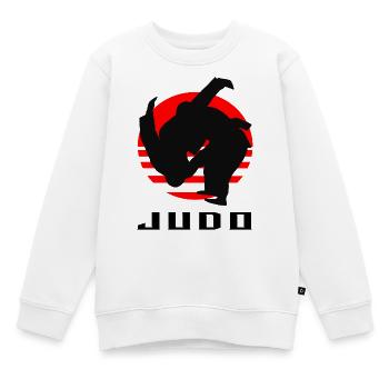 Judo - Kinder Premium Organic Sweatshirt - Weiß - Vorne - AI Model Kid Male (0cm)