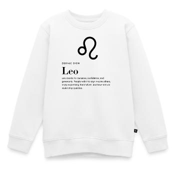 Leo - Zodiac Sign - Kinder Premium Organic Sweatshirt - Weiß - Vorne - AI Model Kid Male (0cm)