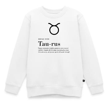 Taurus - Zodiac sign - Kinder Premium Organic Sweatshirt - Weiß - Vorne - AI Model Kid Male (0cm)