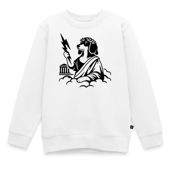 Zeus Wurstos Dackel - Kinder Premium Organic Sweatshirt - Weiß - Vorne - AI Model Kid Male (0cm)