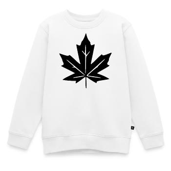Ahorn Blatt Blätter Geschenk Naturliebhaber  - Kinder Premium Organic Sweatshirt - Weiß - Vorne - AI Model Kid Male (0cm)