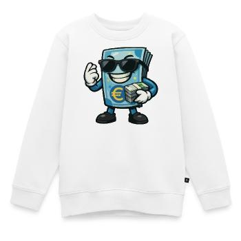 Euro Money avec lunettes de soleil - Sweat Premium enfant bio - blanc - Devant - AI Model Kid Male (0cm)