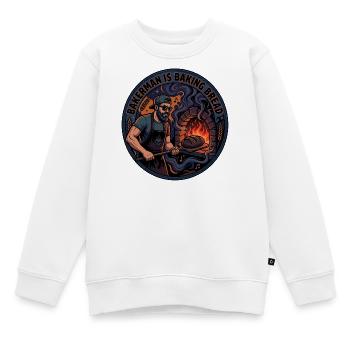 Maître boulanger au four - Sweat Premium enfant bio - blanc - Devant - AI Model Kid Male (0cm)
