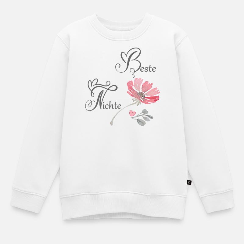 Beste Nichte - Kinder Premium Organic Sweatshirt - Weiß