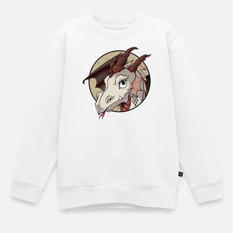 Niedlicher Drache - Kinder Premium Organic Sweatshirt - Weiß