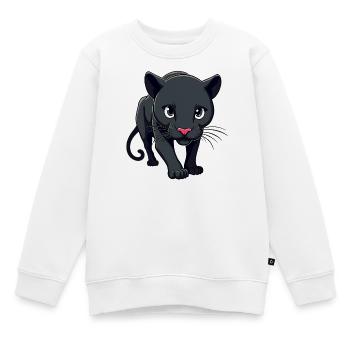 Panther - Kinder Premium Organic Sweatshirt - Weiß - Vorne - AI Model Kid Male (0cm)