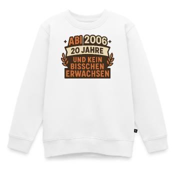 Abi 2006 20 Jahre Erwachsen - Kinder Premium Organic Sweatshirt - Weiß - Vorne - AI Model Kid Male (0cm)
