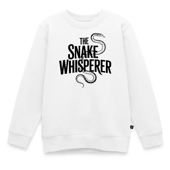 The Snake Whisperer - Kids Premium Organic Sweatshirt - white - Front - AI Model Kid Male (0cm)