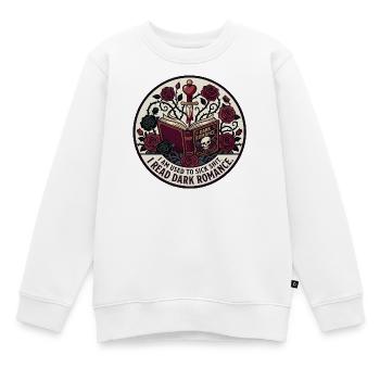 Romance sombre : Rose, Épée, Livre - Sweat Premium enfant bio - blanc - Devant - AI Model Kid Male (0cm)