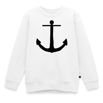 anker - Kinder Premium Organic Sweatshirt - Weiß - Vorne - AI Model Kid Male (0cm)