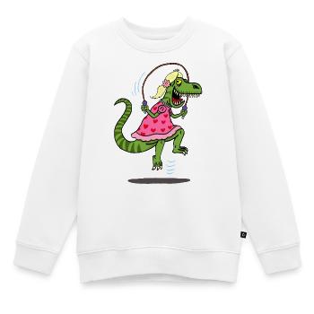 Die List des Tyrannosaurus Rex - Kinder Premium Organic Sweatshirt - Weiß - Vorne - AI Model Kid Male (0cm)