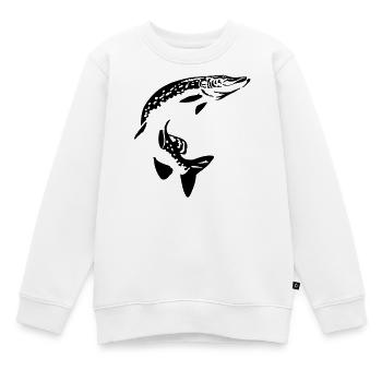 Hecht - Kinder Premium Organic Sweatshirt - Weiß - Vorne - AI Model Kid Male (0cm)