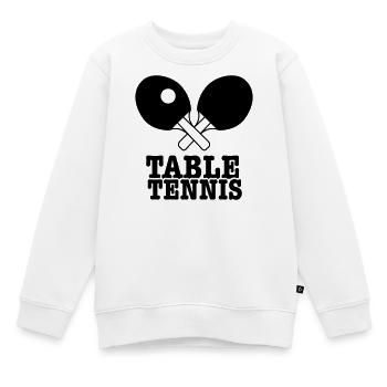 Tischtennis - Kinder Premium Organic Sweatshirt - Weiß - Vorne - AI Model Kid Male (0cm)