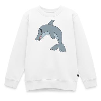 delphin - Kinder Premium Organic Sweatshirt - Weiß - Vorne - AI Model Kid Male (0cm)