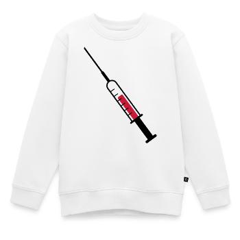 Spritze als Vektor - Kinder Premium Organic Sweatshirt - Weiß - Vorne - AI Model Kid Male (0cm)