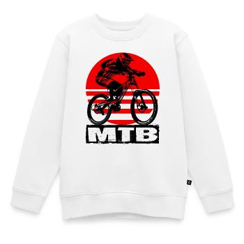 MTB - Kinder Premium Organic Sweatshirt - Weiß - Vorne - AI Model Kid Male (0cm)