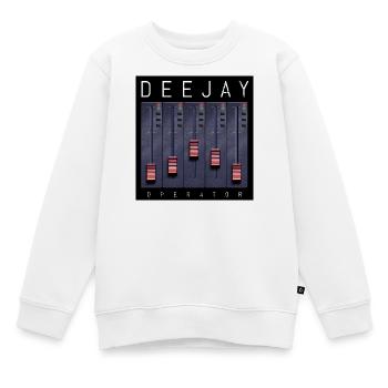Conception du Fader de l’opérateur Deejay - Sweat Premium enfant bio - blanc - Devant - AI Model Kid Male (0cm)