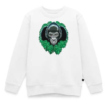 Gorilla-Kopf - Kinder Premium Organic Sweatshirt - Weiß - Vorne - AI Model Kid Male (0cm)