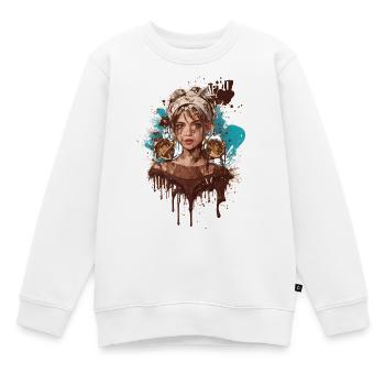 Sweet Lady - Kinder Premium Organic Sweatshirt - Weiß - Vorne - AI Model Kid Male (0cm)