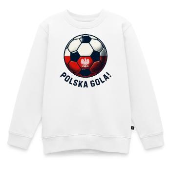 Polnischer Fußball - Kinder Premium Organic Sweatshirt - Weiß - Vorne - AI Model Kid Male (0cm)