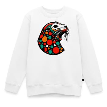 Siegel - Kinder Premium Organic Sweatshirt - Weiß - Vorne - AI Model Kid Male (0cm)