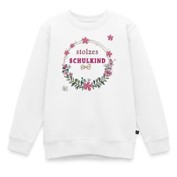 Inscription d’écoliers fiers - Sweat Premium enfant bio - blanc - Devant - AI Model Kid Male (0cm)