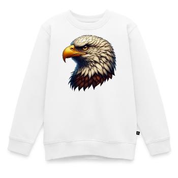 Adler - Kinder Premium Organic Sweatshirt - Weiß - Vorne - AI Model Kid Male (0cm)