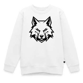 Mauvais loup - Sweat Premium enfant bio - blanc - Devant - AI Model Kid Male (0cm)