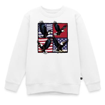 Pygargue à tête blanche - Sweat Premium enfant bio - blanc - Devant - AI Model Kid Male (0cm)