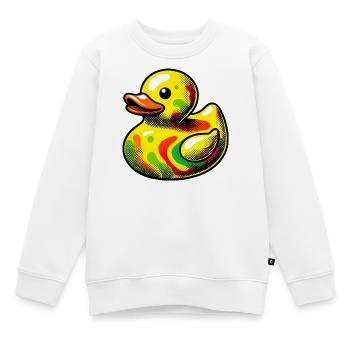 Ente Ente Ente Ente Ente - Kinder Premium Organic Sweatshirt - Weiß - Vorne - AI Model Kid Male (0cm)