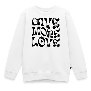 Schenke mehr Liebe - Kinder Premium Organic Sweatshirt - Weiß - Vorne - AI Model Kid Male (0cm)