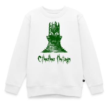 Statue von Cthulhu - Kinder Premium Organic Sweatshirt - Weiß - Vorne - AI Model Kid Male (0cm)