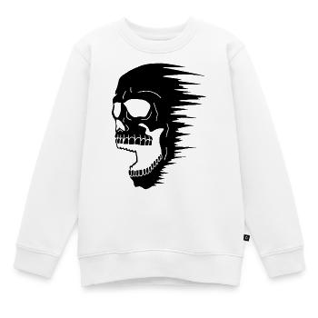 Black Skull und Geschwindigkeit - Kinder Premium Organic Sweatshirt - Weiß - Vorne - AI Model Kid Male (0cm)