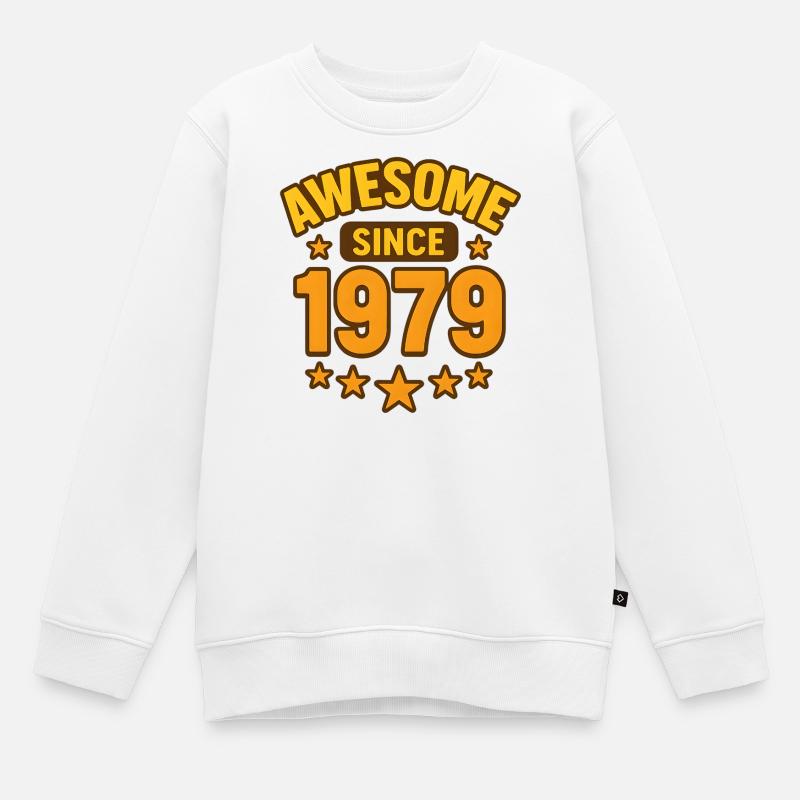 Awesome since 1979 - Kinder Premium Organic Sweatshirt - Weiß