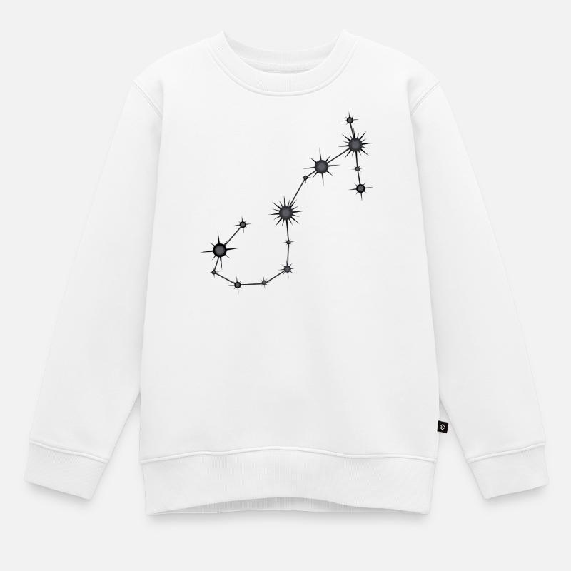 Skorpion Sternbild Sternzeichen Schwarz Grau - Kinder Premium Organic Sweatshirt - Weiß