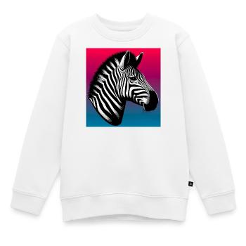 Zebra - Kinder Premium Organic Sweatshirt - Weiß - Vorne - AI Model Kid Male (0cm)