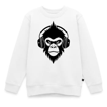 Klassischer Affenkopf Punk Studio Mix Shirt - Kinder Premium Organic Sweatshirt - Weiß - Vorne - AI Model Kid Male (0cm)