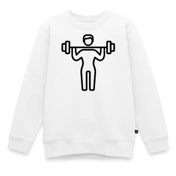 musculation - Sweat Premium enfant bio - blanc - Devant - AI Model Kid Male (0cm)