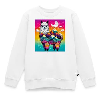 Alpaga - Sweat Premium enfant bio - blanc - Devant - AI Model Kid Male (0cm)