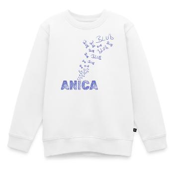 Anica als Segeln - Kinder Premium Organic Sweatshirt - Weiß - Vorne - AI Model Kid Male (0cm)