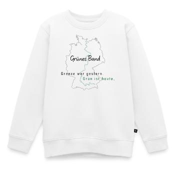 Grünes Band - Gruen ist heute - Kinder Premium Organic Sweatshirt - Weiß - Vorne - AI Model Kid Male (0cm)