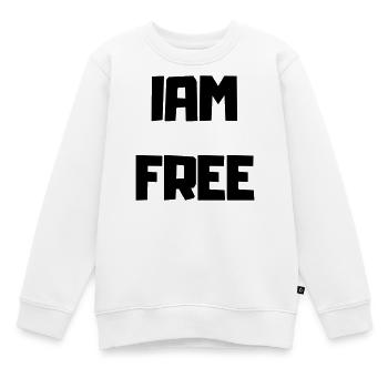 ICH BIN FREI - Kinder Premium Organic Sweatshirt - Weiß - Vorne - AI Model Kid Male (0cm)