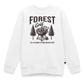 Forest Grill Holzaromen - Kinder Premium Organic Sweatshirt - Weiß - Vorne - AI Model Kid Male (0cm)