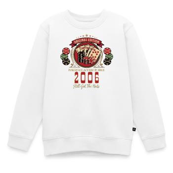 Poker T-Shirt 2006 Geburtstag, Poker Legende Shirt - Kinder Premium Organic Sweatshirt - Weiß - Vorne - AI Model Kid Male (0cm)