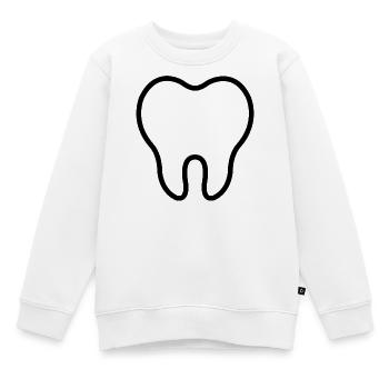 Dent - Sweat Premium enfant bio - blanc - Devant - AI Model Kid Male (0cm)