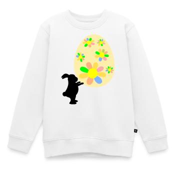 Cadeaux de Pâques de lapins de Pâques pour les lapins de Pâques - Sweat Premium enfant bio - blanc - Devant - AI Model Kid Male (0cm)